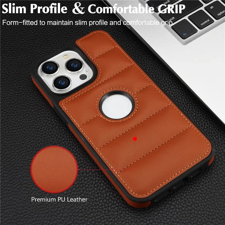 For iPhone 14 Pro Max PU Leather+TPU Well-protected Cell Phone Case with Logo Window