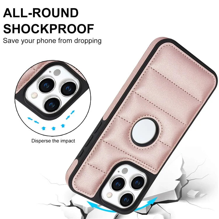 For iPhone 14 Pro Max PU Leather+TPU Well-protected Cell Phone Case with Logo Window