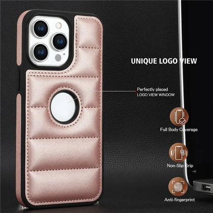 For iPhone 14 Pro Max PU Leather+TPU Well-protected Cell Phone Case with Logo Window