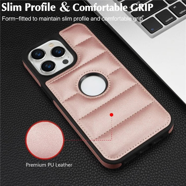 For iPhone 14 Pro Max PU Leather+TPU Well-protected Cell Phone Case with Logo Window
