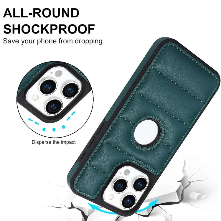 For iPhone 14 Pro Max PU Leather+TPU Well-protected Cell Phone Case with Logo Window