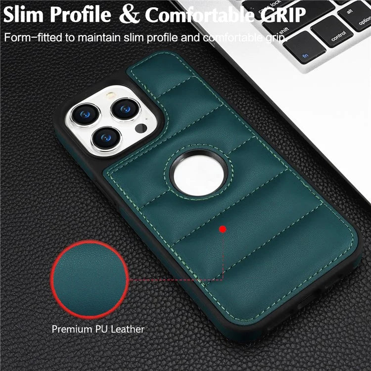 For iPhone 14 Pro Max PU Leather+TPU Well-protected Cell Phone Case with Logo Window