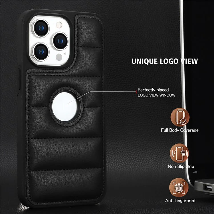 For iPhone 14 Pro Max PU Leather+TPU Well-protected Cell Phone Case with Logo Window