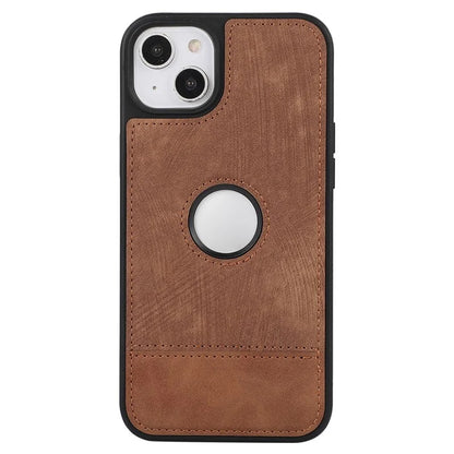 For iPhone 15 Case Splicing PU Leather+TPU Shockproof Protective Back Cover