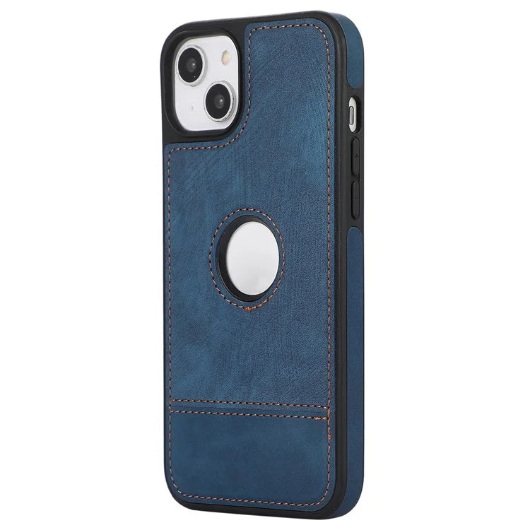 For iPhone 15 Case Splicing PU Leather+TPU Shockproof Protective Back Cover