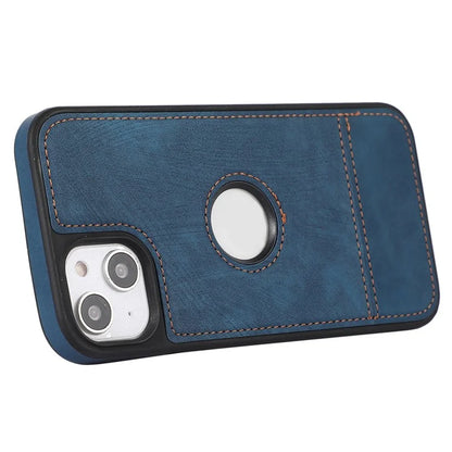 For iPhone 15 Case Splicing PU Leather+TPU Shockproof Protective Back Cover