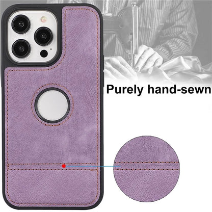 For iPhone 13 Pro 6.1 inch Cell Phone Case Splicing PU Leather+TPU Shockproof Back Shell