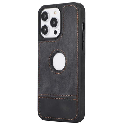 For iPhone 13 Pro 6.1 inch Cell Phone Case Splicing PU Leather+TPU Shockproof Back Shell