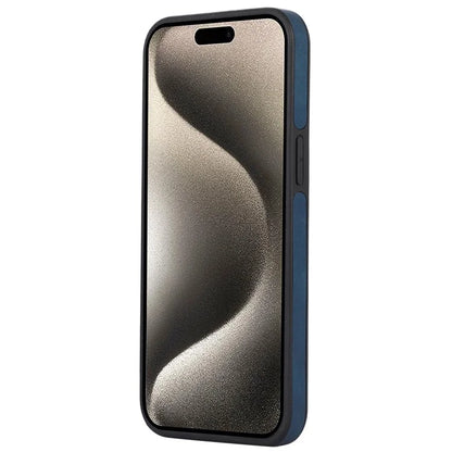 For iPhone 15 Pro Case Slim-Fit PU Leather+TPU Splicing Design Phone Protector