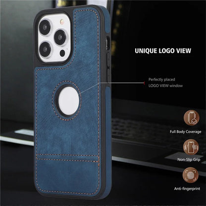 For iPhone 15 Pro Case Slim-Fit PU Leather+TPU Splicing Design Phone Protector