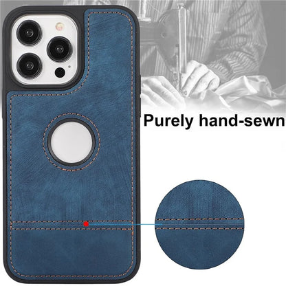 For iPhone 15 Pro Case Slim-Fit PU Leather+TPU Splicing Design Phone Protector