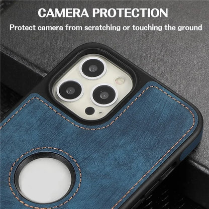 For iPhone 15 Pro Case Slim-Fit PU Leather+TPU Splicing Design Phone Protector