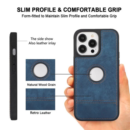 For iPhone 15 Pro Case Slim-Fit PU Leather+TPU Splicing Design Phone Protector