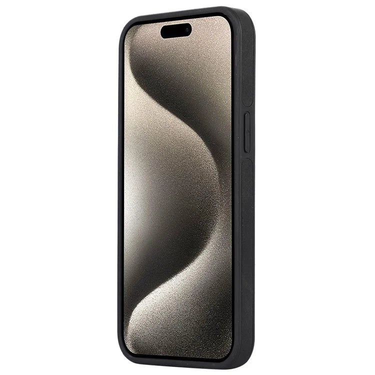 For iPhone 15 Pro Case Slim-Fit PU Leather+TPU Splicing Design Phone Protector