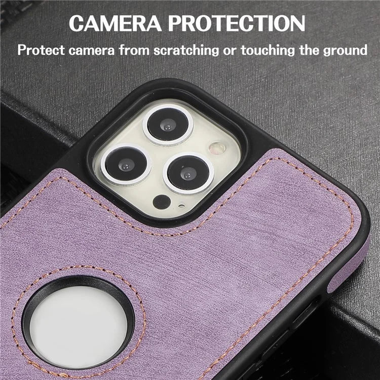 For iPhone 15 Pro Case Slim-Fit PU Leather+TPU Splicing Design Phone Protector