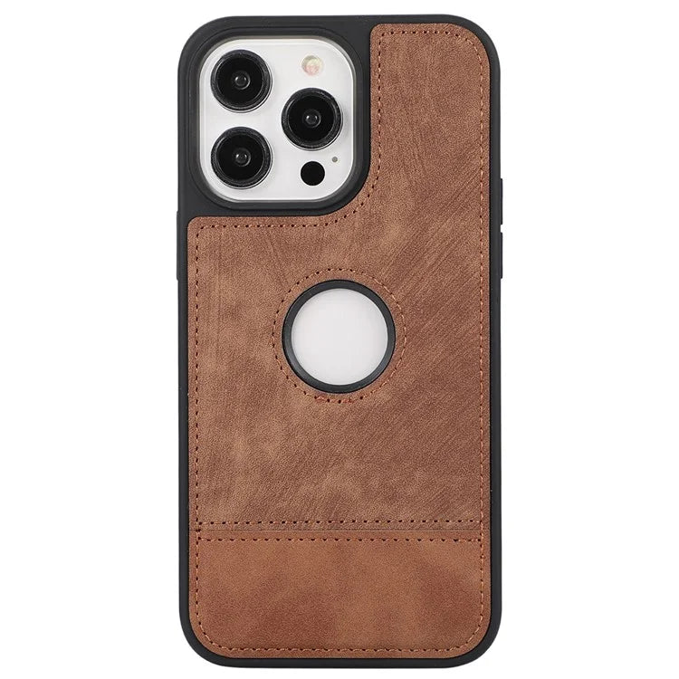 For iPhone 15 Pro Case Slim-Fit PU Leather+TPU Splicing Design Phone Protector