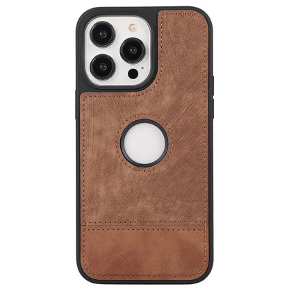 For iPhone 15 Pro Case Slim-Fit PU Leather+TPU Splicing Design Phone Protector