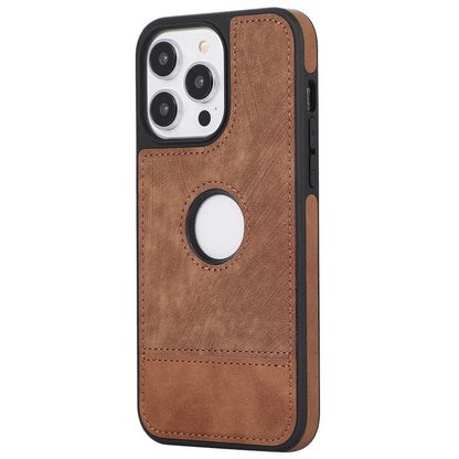 For iPhone 15 Pro Case Slim-Fit PU Leather+TPU Splicing Design Phone Protector