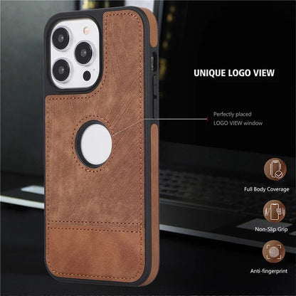 For iPhone 15 Pro Case Slim-Fit PU Leather+TPU Splicing Design Phone Protector