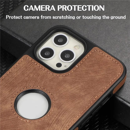 For iPhone 15 Pro Case Slim-Fit PU Leather+TPU Splicing Design Phone Protector