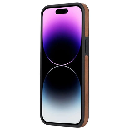 For iPhone 14 Pro Max Case Scratch-proof PU Leather Coated TPU Phone Guard Cover