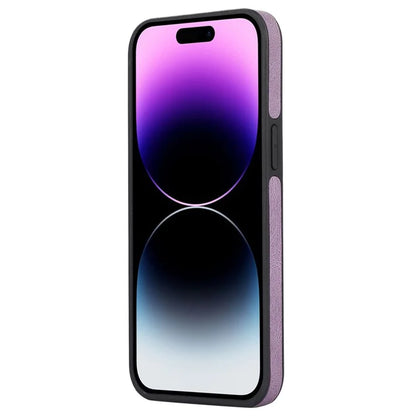 Logo View Case for iPhone 14 Pro Shell Shockproof PU Leather Coated TPU Phone Cover