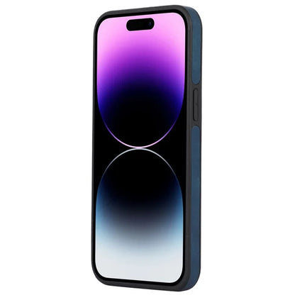 Logo View Case for iPhone 14 Pro Shell Shockproof PU Leather Coated TPU Phone Cover