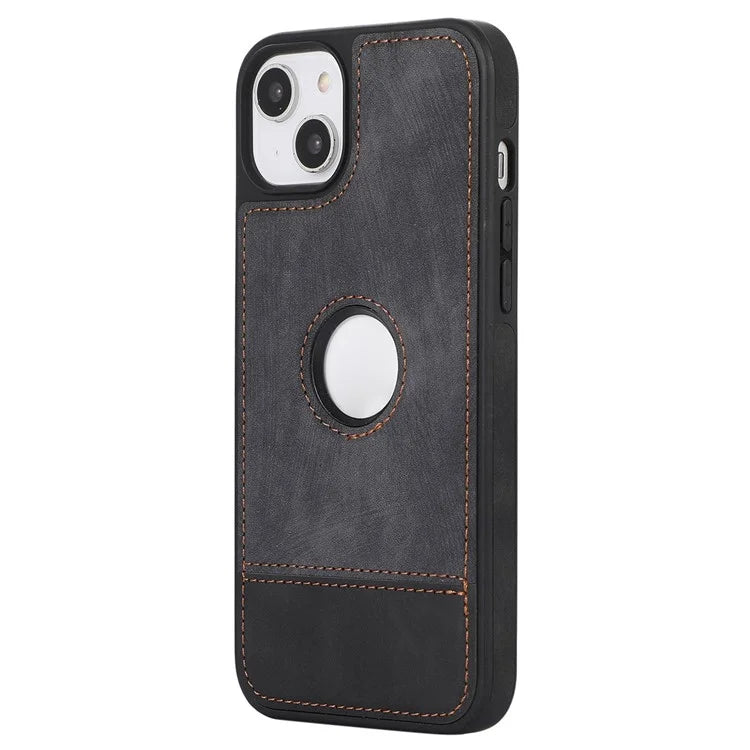For iPhone 15 Plus Cell Phone Case Scratch-proof PU Leather Coated TPU Protective Shell