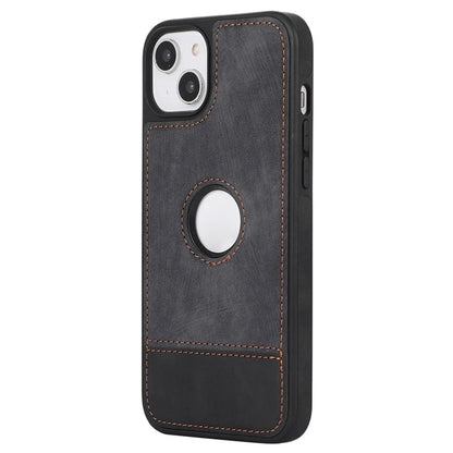 For iPhone 15 Plus Cell Phone Case Scratch-proof PU Leather Coated TPU Protective Shell