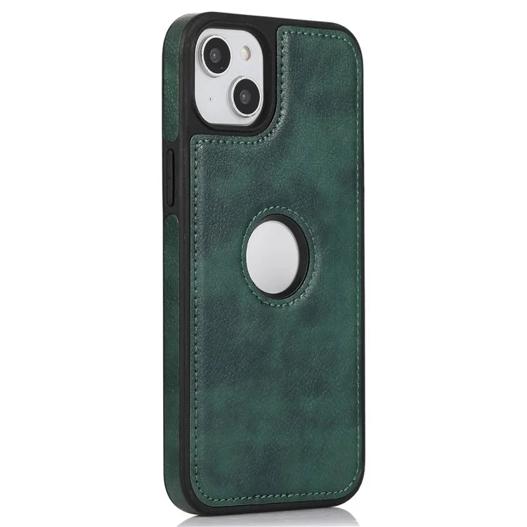 For iPhone 15 Plus Case Scratch-resistant PU Leather+TPU Solid Color Mobile Phone Cover