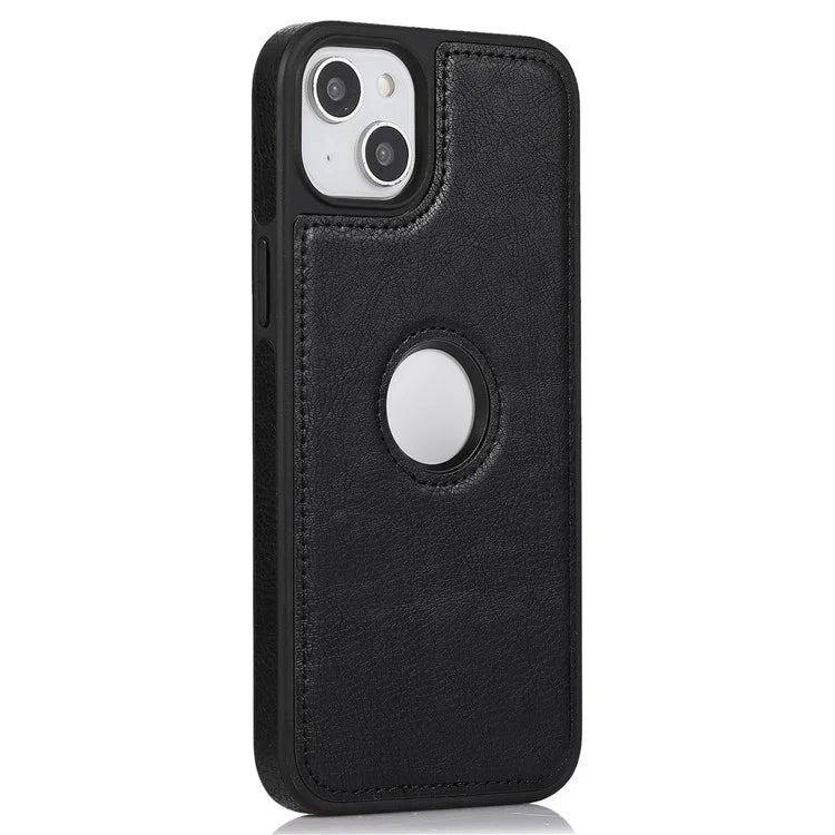 For iPhone 15 Plus Case Scratch-resistant PU Leather+TPU Solid Color Mobile Phone Cover