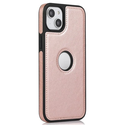 For iPhone 15 Plus Case Scratch-resistant PU Leather+TPU Solid Color Mobile Phone Cover