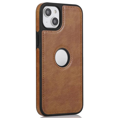 For iPhone 15 Plus Case Scratch-resistant PU Leather+TPU Solid Color Mobile Phone Cover