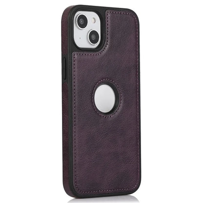 For iPhone 15 Plus Case Scratch-resistant PU Leather+TPU Solid Color Mobile Phone Cover