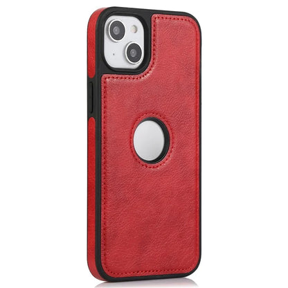 For iPhone 15 Plus Case Scratch-resistant PU Leather+TPU Solid Color Mobile Phone Cover