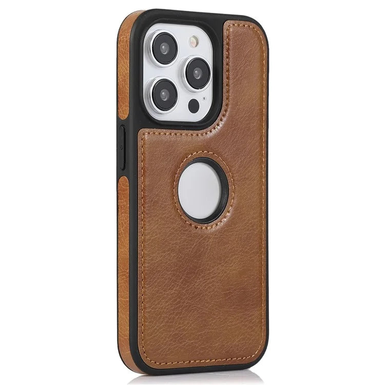 For iPhone 13 Pro Max 6.7 inch Case PU Leather Solid Color Drop-resistant Phone Back Cover