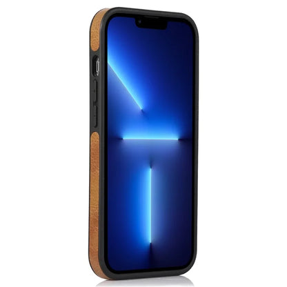 For iPhone 13 Pro Max 6.7 inch Case PU Leather Solid Color Drop-resistant Phone Back Cover