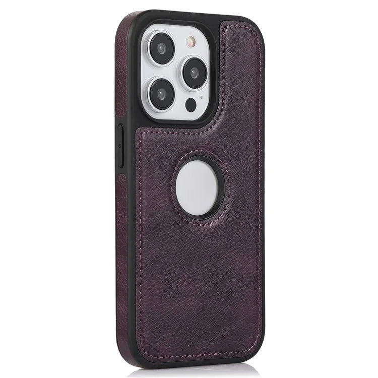 For iPhone 13 Pro Max 6.7 inch Case PU Leather Solid Color Drop-resistant Phone Back Cover