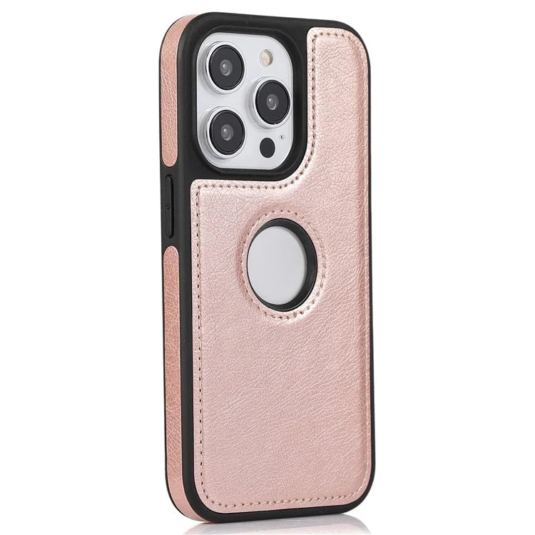 For iPhone 13 Pro Max 6.7 inch Case PU Leather Solid Color Drop-resistant Phone Back Cover