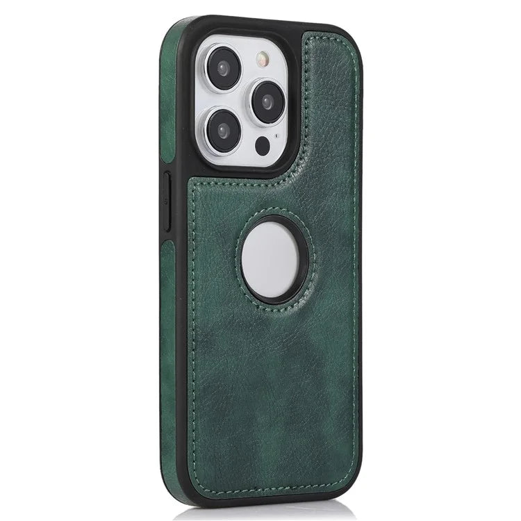 For iPhone 13 Pro Max 6.7 inch Case PU Leather Solid Color Drop-resistant Phone Back Cover