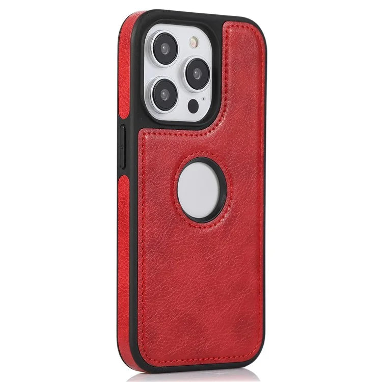 For iPhone 13 Pro Max 6.7 inch Case PU Leather Solid Color Drop-resistant Phone Back Cover