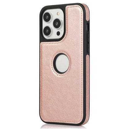 Leather Cell Phone Case for iPhone 14 Pro Shell Logo View Scratch-proof Protective Cover