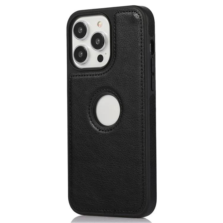 Leather Cell Phone Case for iPhone 14 Pro Shell Logo View Scratch-proof Protective Cover