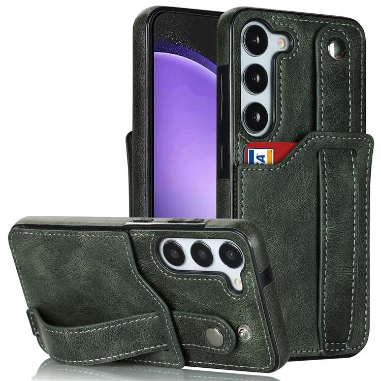 For Samsung Galaxy S23 FE Case Anti-scratch RFID Blocking Wristband Kickstand Phone Cover
