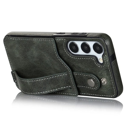 For Samsung Galaxy S23 FE Case Anti-scratch RFID Blocking Wristband Kickstand Phone Cover