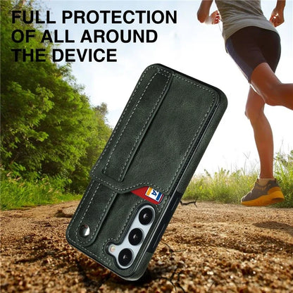 For Samsung Galaxy S23 FE Case Anti-scratch RFID Blocking Wristband Kickstand Phone Cover