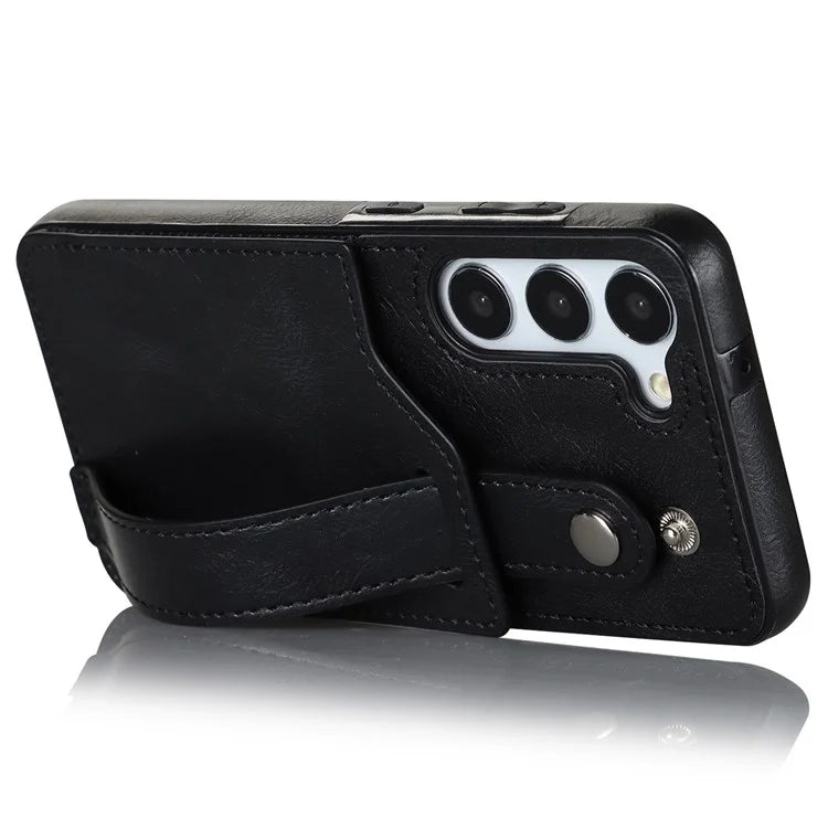 For Samsung Galaxy S23 FE Case Anti-scratch RFID Blocking Wristband Kickstand Phone Cover