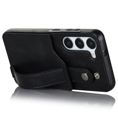 For Samsung Galaxy S23 FE Case Anti-scratch RFID Blocking Wristband Kickstand Phone Cover