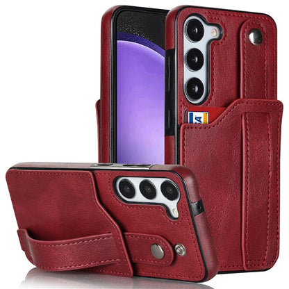 For Samsung Galaxy S23 FE Case Anti-scratch RFID Blocking Wristband Kickstand Phone Cover