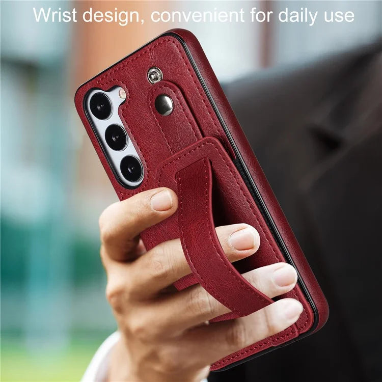 For Samsung Galaxy S23 FE Case Anti-scratch RFID Blocking Wristband Kickstand Phone Cover